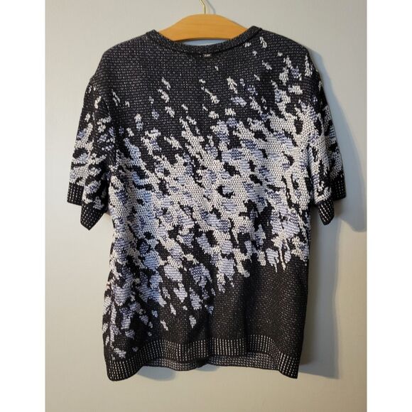 St. John Wool Blend Women's Short Sleeve Button Front Sweater Size L - Picture 5 of 7